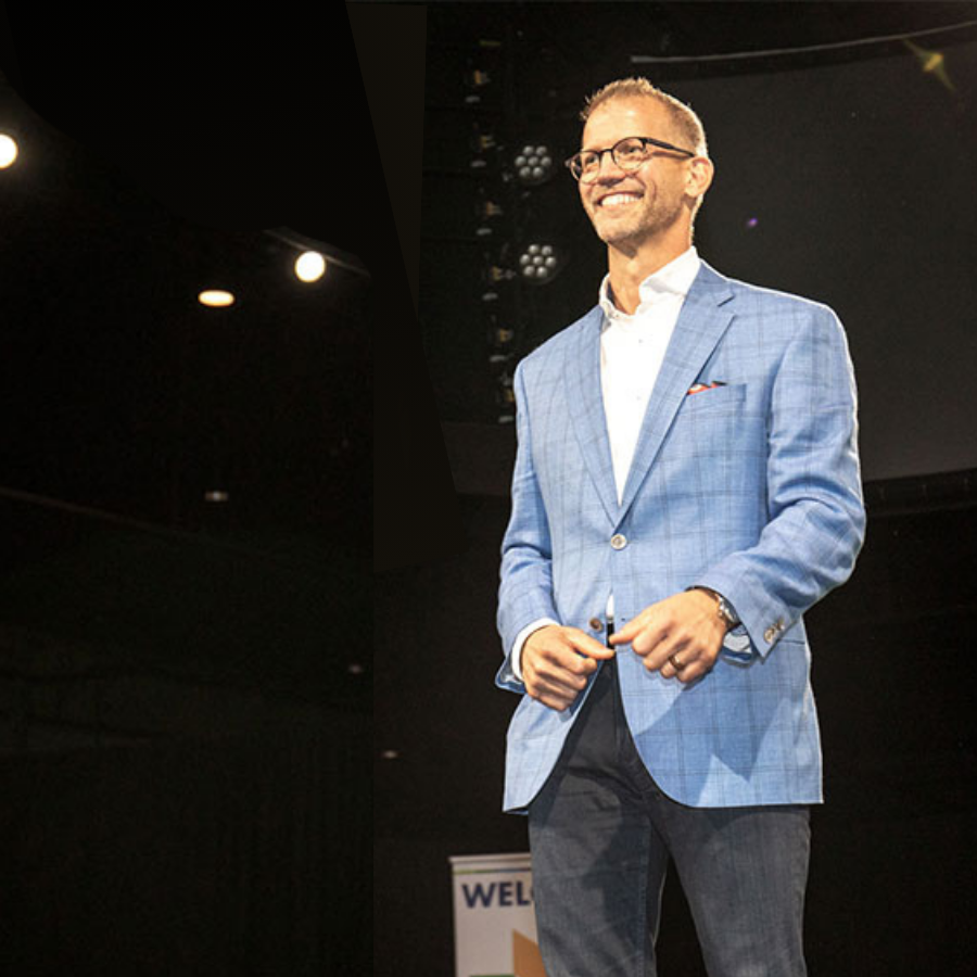 Mike Novakoski at a speaking engagement